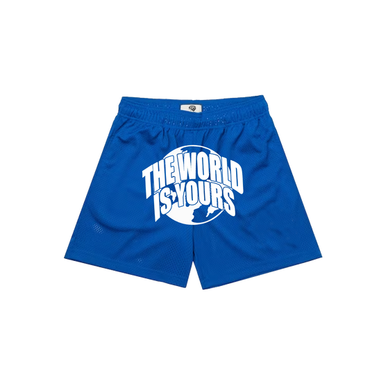 The World Is Yours Blue Shorts